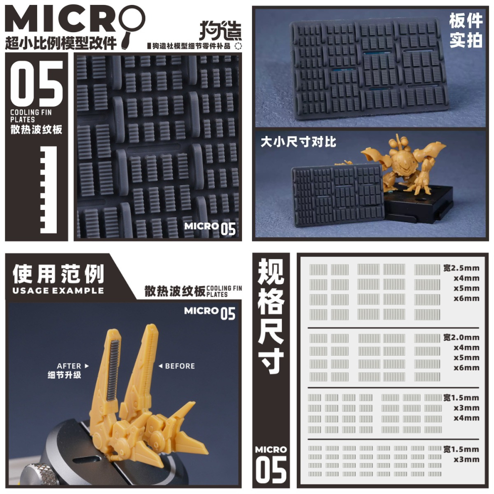 [从人] 狗造社 MIRCO 01~05 小比例微縮模型細節改件 通用 萬代 食玩 HG RG 鋼彈 壽屋-細節圖7