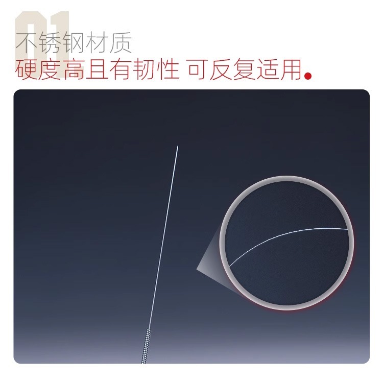 [从人] 喵匠 噴筆疏通針 0.2mm 以上可用 噴嘴疏通針 不鏽鋼疏通針 金屬 疏通針-細節圖3