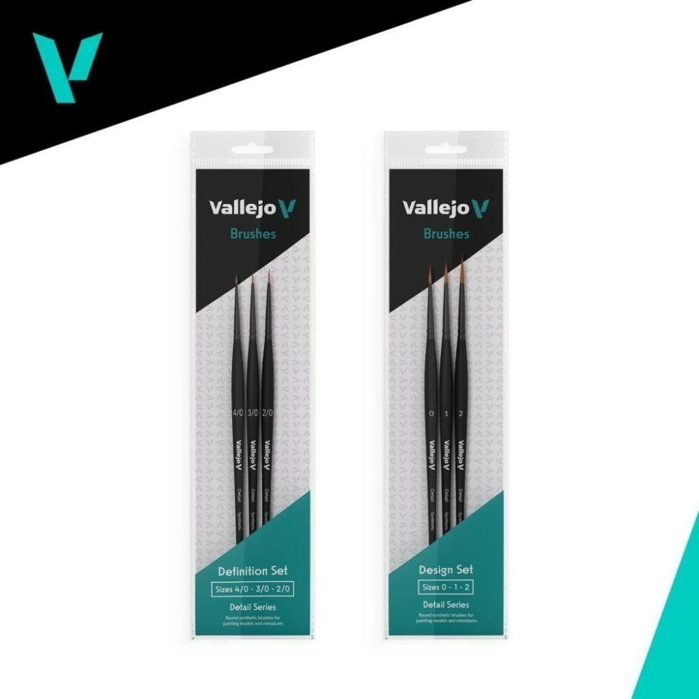 [从人] Vallejo Detail 畫筆 細節系列 筆刷 水性漆 單支 套裝 AV水漆 圓筆 面相筆-細節圖2