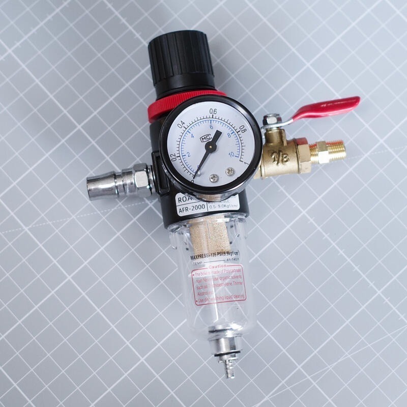 [从人] 調壓濾水器 調壓水格 模型 噴漆 調壓 空壓機 G1/4 轉接 G1/8 球閥開關 AFR2000 2分轉1-細節圖4