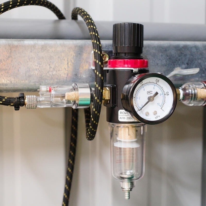 [从人] 調壓濾水器 調壓水格 模型 噴漆 調壓 空壓機 G1/4 轉接 G1/8 球閥開關 AFR2000 2分轉1-細節圖6