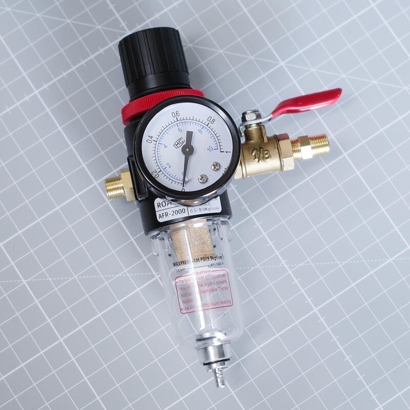 [从人] 調壓濾水器 調壓水格 模型 噴漆 調壓 空壓機 G1/4 轉接 G1/8  球閥開關 AFR2000 2分轉1-細節圖3