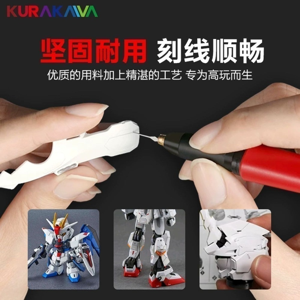 [从人] 倉川 精密鎢鋼刻線刀 X9 刀寬 0.075mm - 3.0mm 模型 推刀 刻線刀頭 鎢鋼刀-細節圖2
