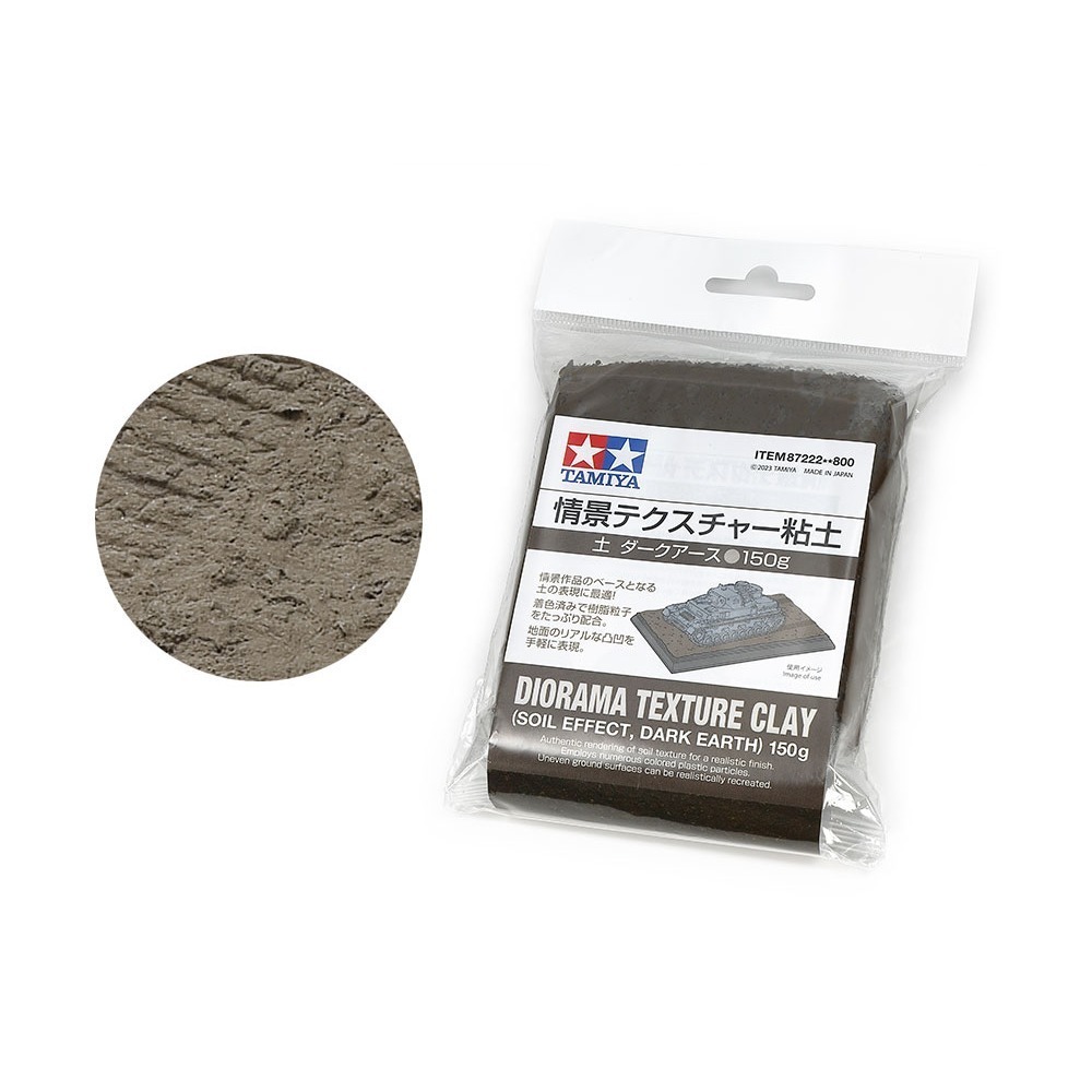 [从人] TAMIYA 田宮 場景土 / 立體模型紋理黏土 87221 土褐色 / 87222 深土色 情景黏土-細節圖5