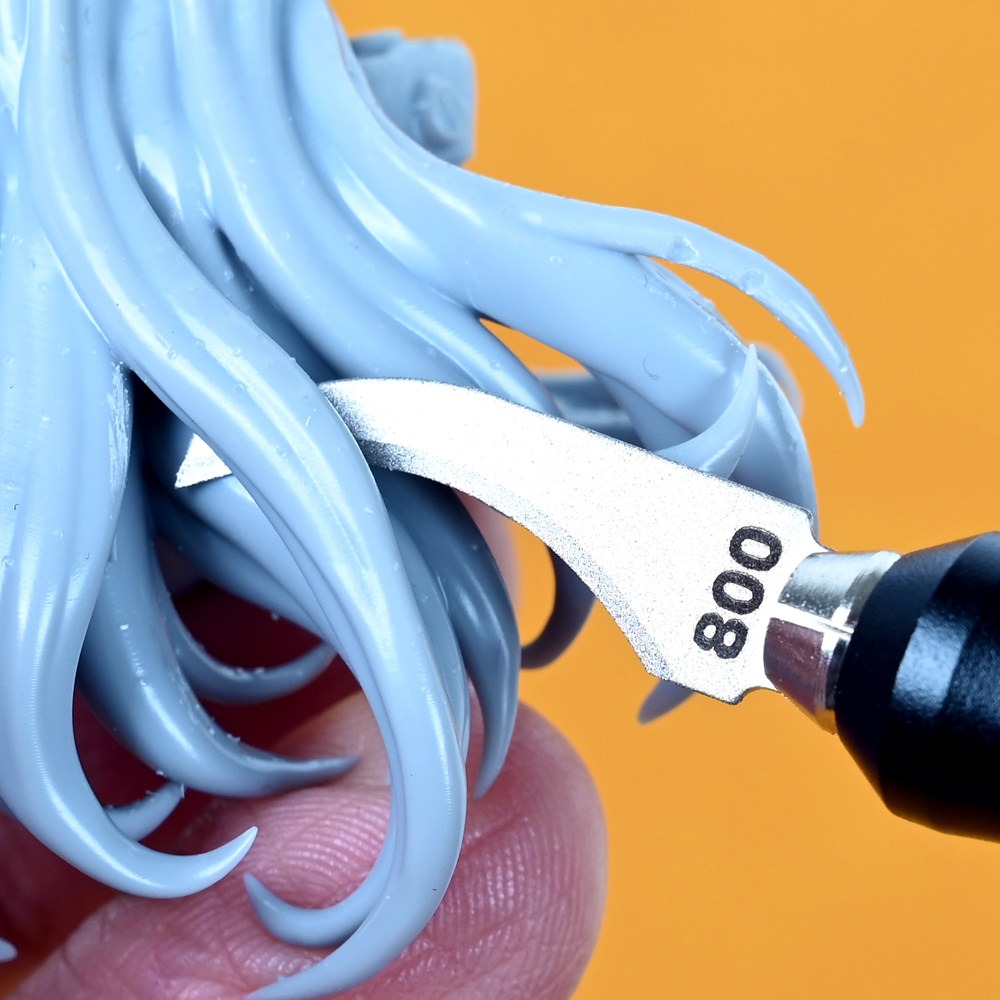 [从人] 懶懶同學 金剛砂磨刀刀片套裝 不鏽鋼銼刀 鋼彈 模型 細節 打磨刀片-細節圖5