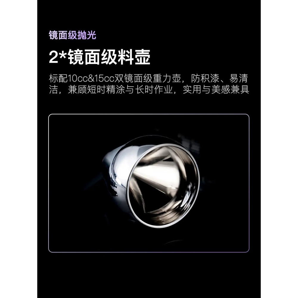 [从人] 伽利略 Gaahleri 燕尾 Swallowtail 扳機型雙動噴筆 / 噴槍 雙口徑 | 三口徑-細節圖4