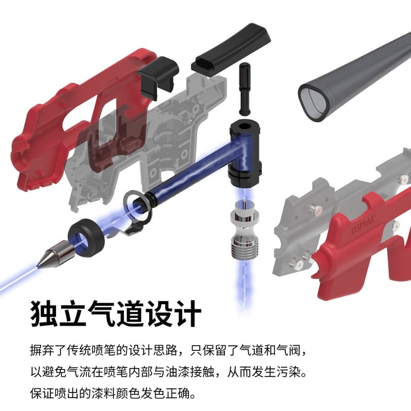 [从人] DSPIAE 迪斯派 PT-AB 免沖洗噴筆 麥克筆噴筆 免洗噴筆 兩用噴筆 虹吸噴筆 塑膠噴筆 針孔噴筆-細節圖2