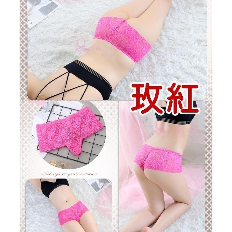 中腰平角內褲 收腹平口褲 透氣花漾蕾絲 少女女生性感內褲 情趣內褲-細節圖4