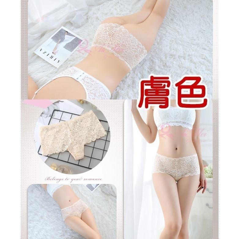 中腰平角內褲 收腹平口褲 透氣花漾蕾絲 少女女生性感內褲 情趣內褲-細節圖5