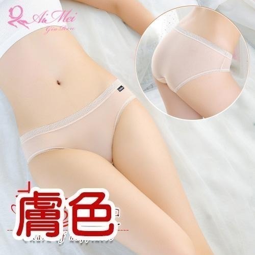 網格飾邊三角褲 柔紗網紗微透 棉襠三角內褲 透膚情趣內褲 少女女生美體性感內褲-細節圖7