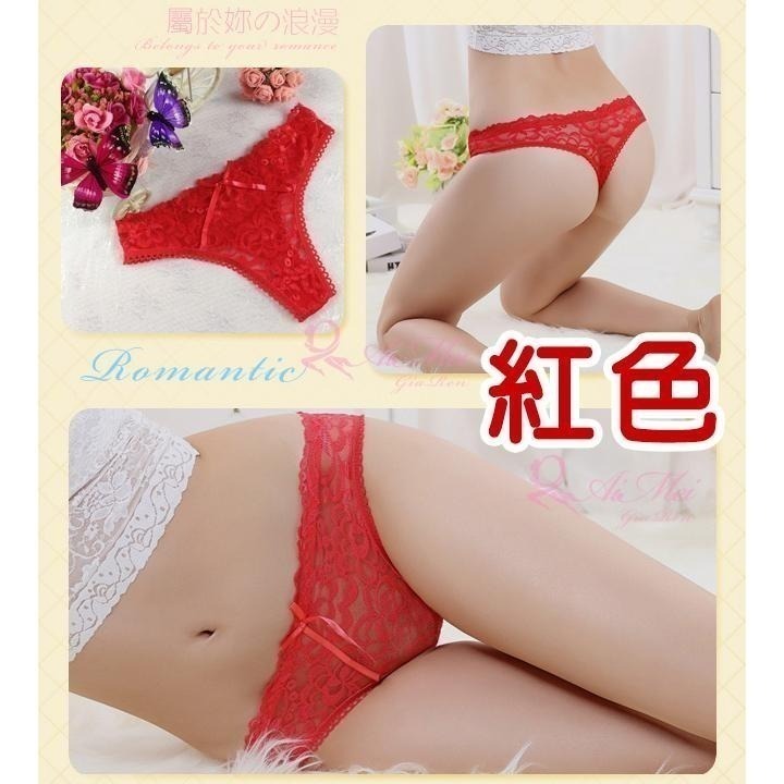 透明緹花蕾絲T字褲 低腰丁字褲 美臀透視網紗透膚 美體誘人 女生性感內褲 情趣內褲 美麗大方-細節圖4