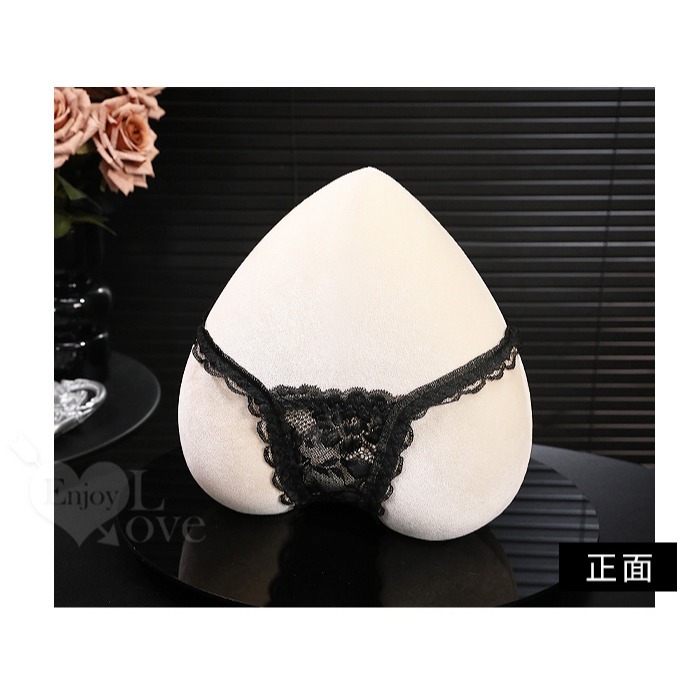 女性情趣內褲 美臀甜辣露臀 愛心蕾絲性感開檔內褲 細緻滾邊 女生開襠褲 低腰 蝴蝶結 三角褲 誘惑 39059-細節圖3