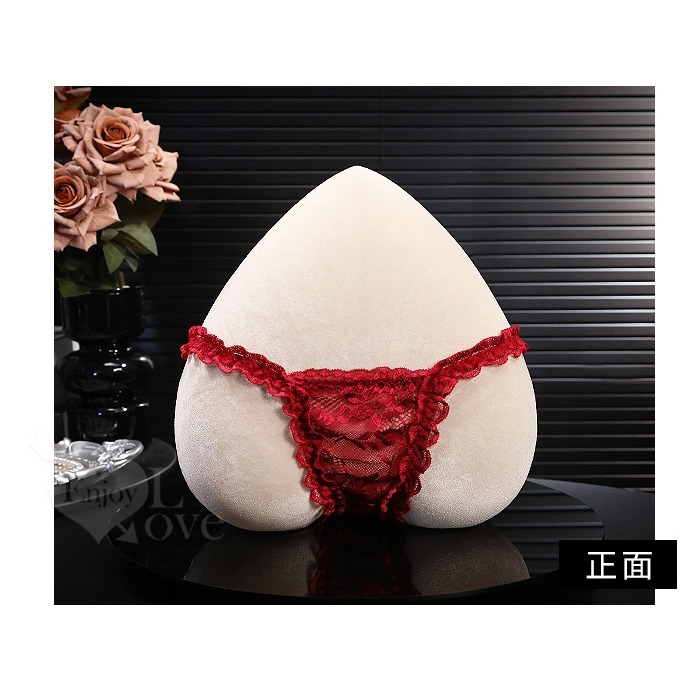 女性情趣內褲 美臀甜辣露臀 愛心蕾絲性感開檔內褲 細緻滾邊 女生開襠褲 低腰 蝴蝶結 三角褲 誘惑 39059-細節圖5