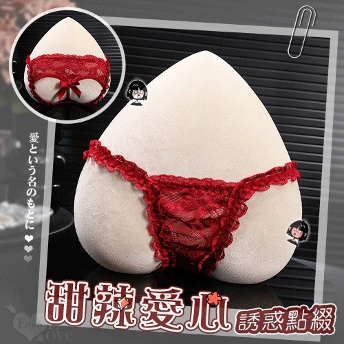 女性情趣內褲 美臀甜辣露臀 愛心蕾絲性感開檔內褲 細緻滾邊 女生開襠褲 低腰 蝴蝶結 三角褲 誘惑 39059-規格圖2