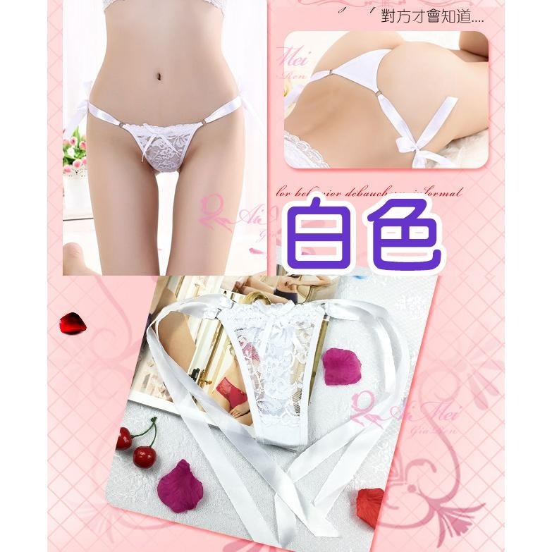 性感丁字褲 兩側繫綁帶 金屬環扣 低腰丁字褲T字褲 女生性感內褲 情趣內褲 火辣誘惑腰間曲線 流行內褲-細節圖2