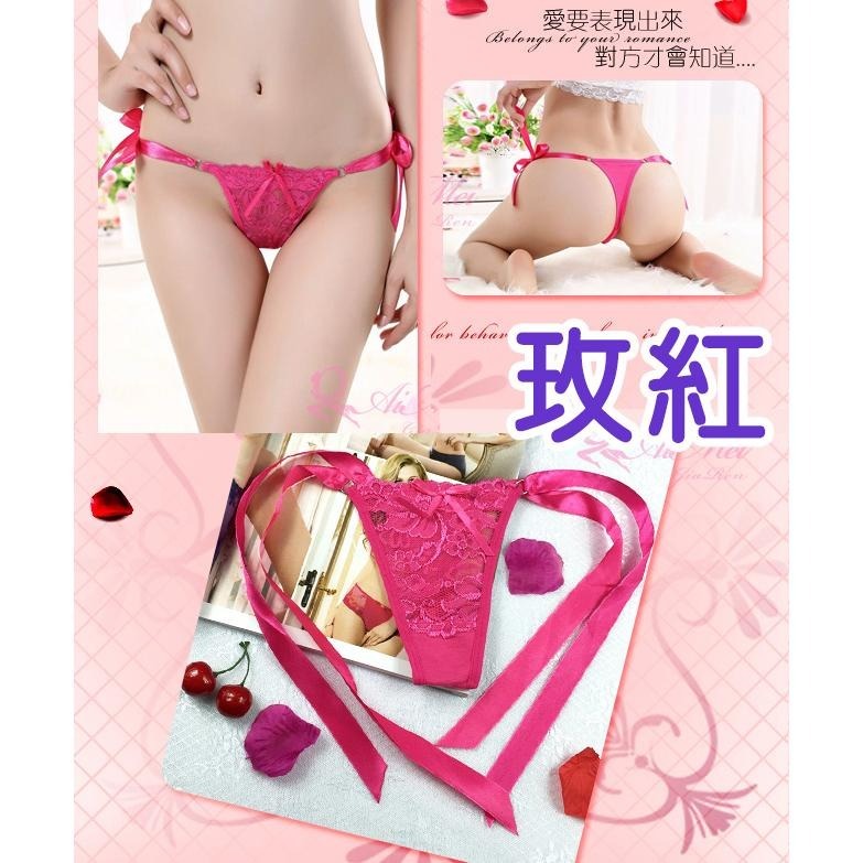 性感丁字褲 兩側繫綁帶 金屬環扣 低腰丁字褲T字褲 女生性感內褲 情趣內褲 火辣誘惑腰間曲線 流行內褲-細節圖3