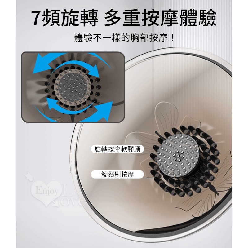 派蒂菈 羅絲琳7頻乳頭震動按摩器 迴旋轉動觸鬚刷杯型吸附乳首 多段奶頭刺激 情趣用品 自慰按摩器 調情跳蛋 001950-細節圖4