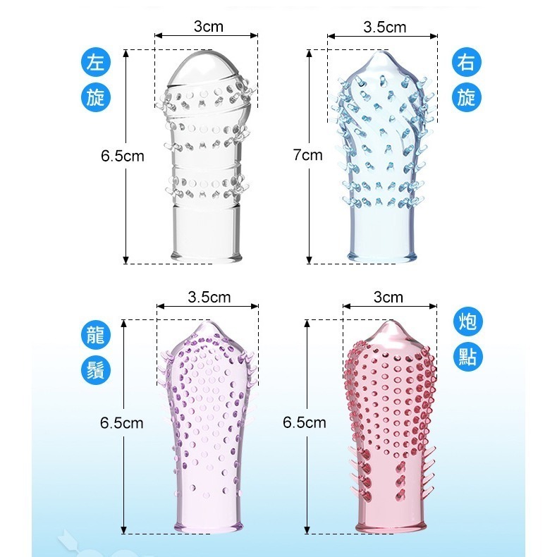 顆粒刺激帶刺龜頭套❤可當手指套 指尖套 跳蛋套/降低龜頭敏感度/果凍材質安全衛生 情趣用品 手指套自慰調情 001278-細節圖2