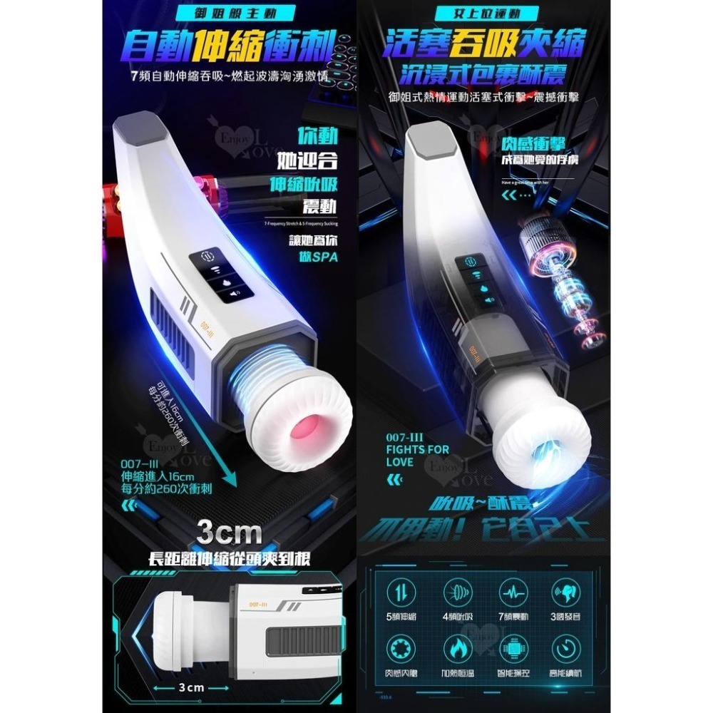 三代真空吸吮口交飛機杯 活塞伸縮抽插 震動自慰杯 口爆吮感 加熱恆溫 叫床呻吟3國語音耳機 自慰套 自慰器 001713-細節圖3