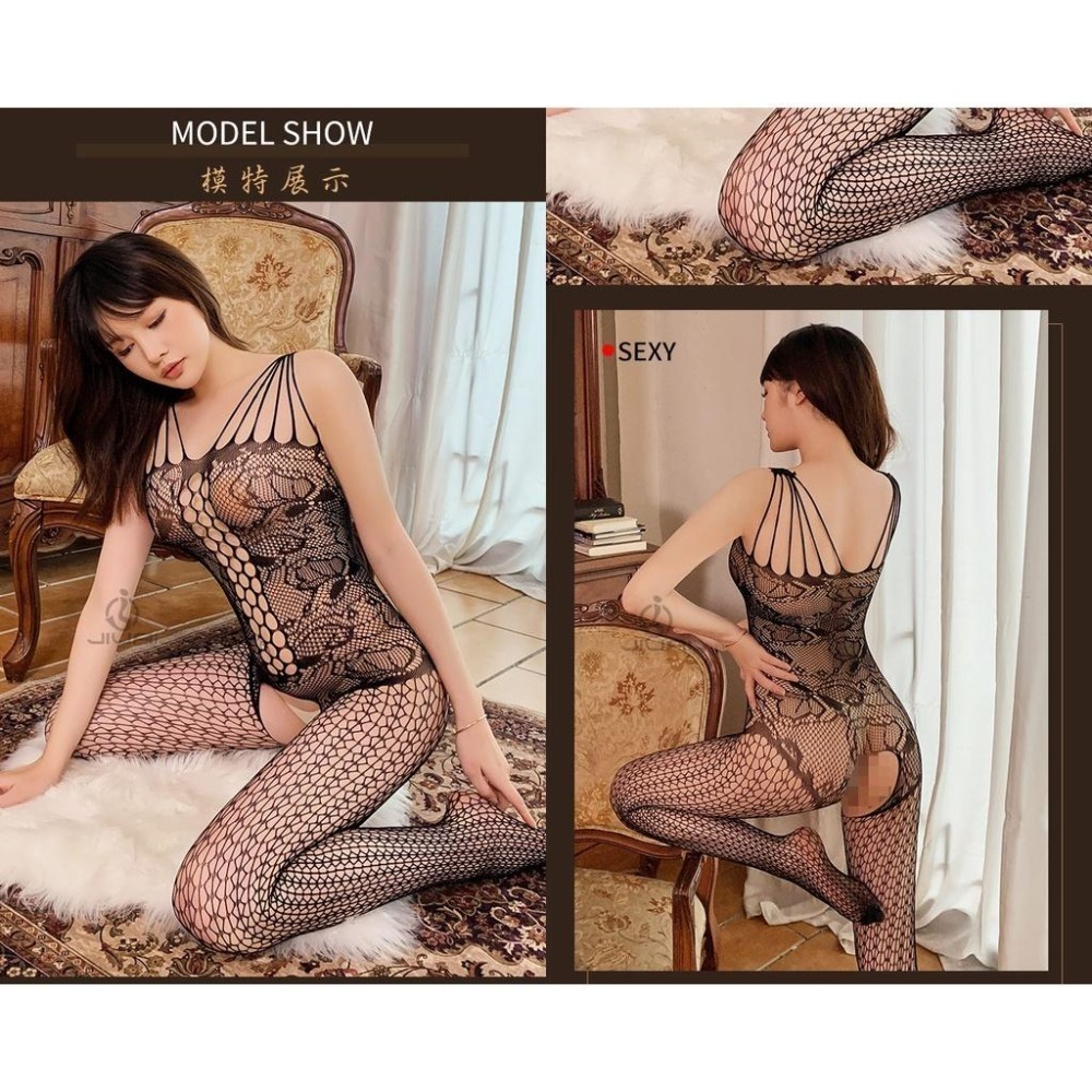 領鏤空線條花形露肚波點裸空開襠連身網衣/情趣貓裝/情趣網衣/情趣連身衣/性感連身網衣/貓裝連身衣/貓裝網衣/情趣服裝服飾-細節圖5