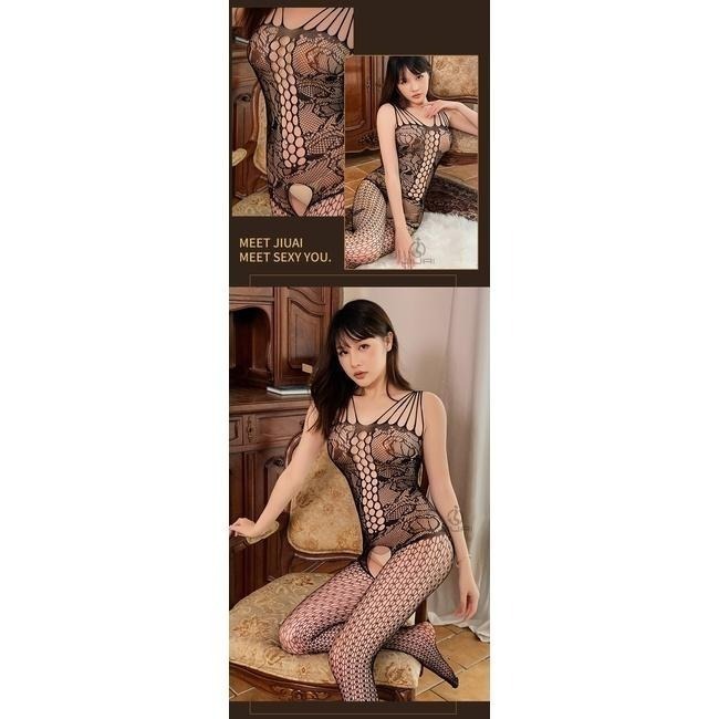 領鏤空線條花形露肚波點裸空開襠連身網衣/情趣貓裝/情趣網衣/情趣連身衣/性感連身網衣/貓裝連身衣/貓裝網衣/情趣服裝服飾-細節圖6