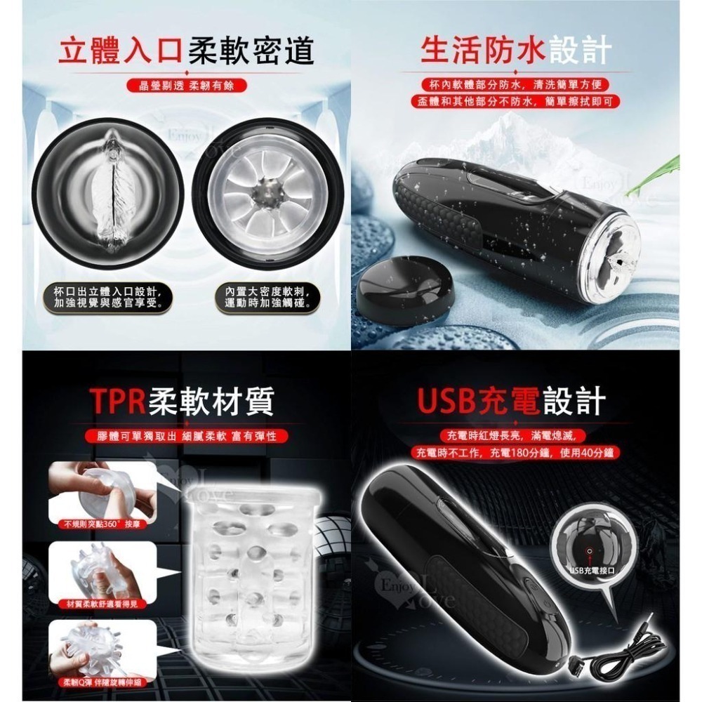 全自動伸縮旋轉自慰杯 活塞榨汁洗衣機式旋轉自慰飛機杯 耳機淫聲淫叫發聲 立體入口柔軟密道 電動自慰杯★003213-細節圖5