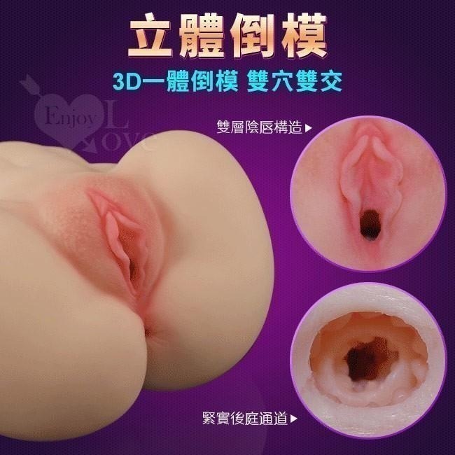 網紅3D真人倒模❤3D立體雙穴自慰器 陰交肛交自慰名器/自慰套【附贈120ml潤滑液】飛機杯 情趣用品 000510-細節圖4