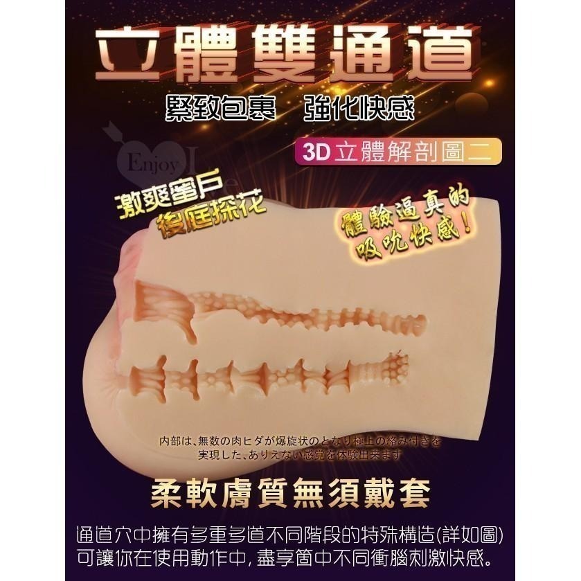 網紅3D真人倒模❤3D立體雙穴自慰器 陰交肛交自慰名器/自慰套【附贈120ml潤滑液】飛機杯 情趣用品 000510-細節圖8