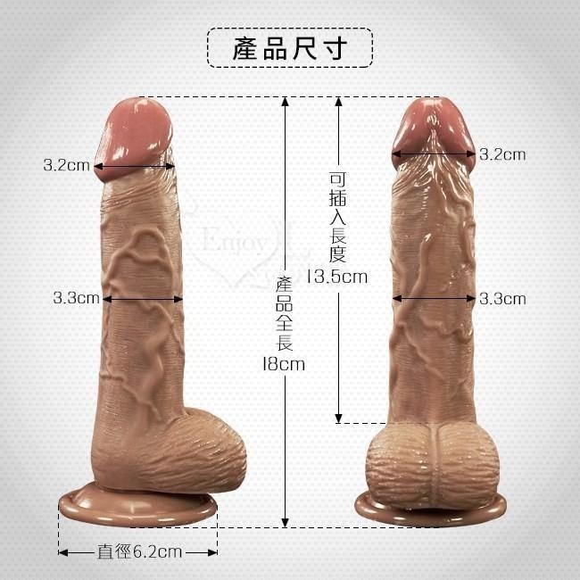 暗肉膚色【7吋/全長17.5公分】陽具老二按摩棒︱可吸盤︱仿真逼真按摩棒︱擬真肉棒女性自慰器︱高潮情趣用品 006352-細節圖8