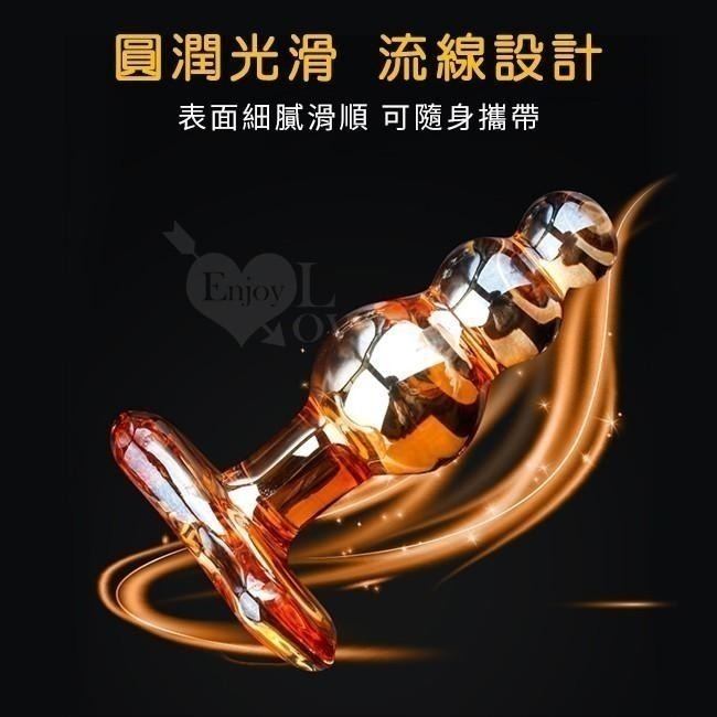葫蘆造型❤水晶玻璃後庭塞【透明色】後庭肛門玻璃棒 肛門後庭塞 後庭按摩棒 肛門按摩棒 肛交用品★005033-細節圖3