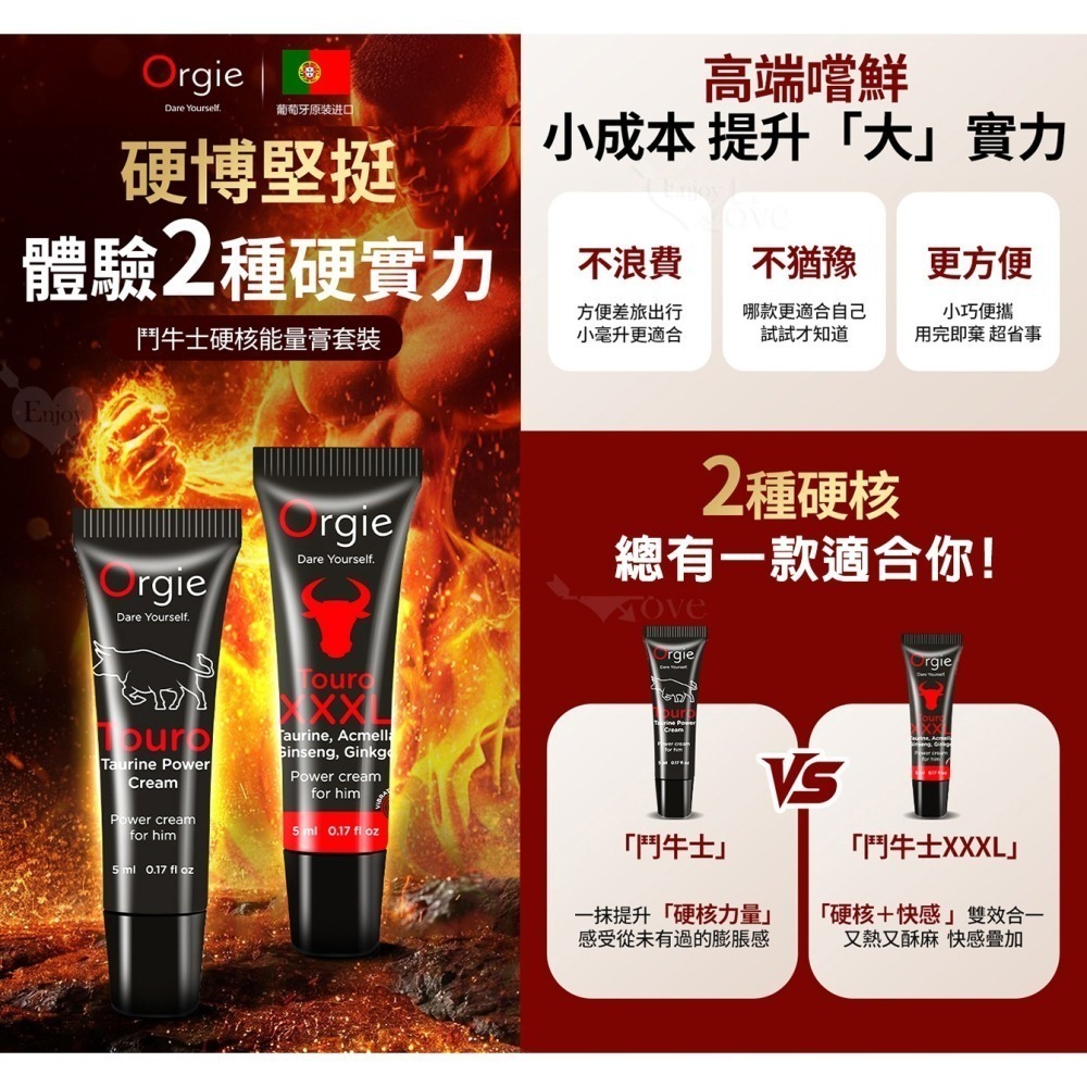葡萄牙 TouroXXXL 鬥牛士硬核能量膏【套裝 2款各5ml】男用賦活修護+助挺勃起︱持久液︱情趣用品 002858-細節圖2