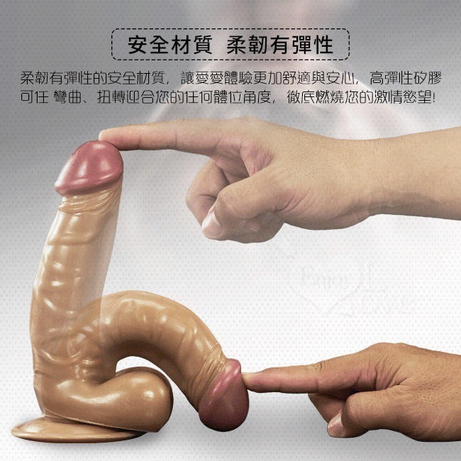 暗肉膚色＊7.9吋【全長20公分】逼真老二按摩棒 可吸盤-仿真按摩棒 老二按摩棒 陽具按摩棒 擬真按摩棒★006330-細節圖6