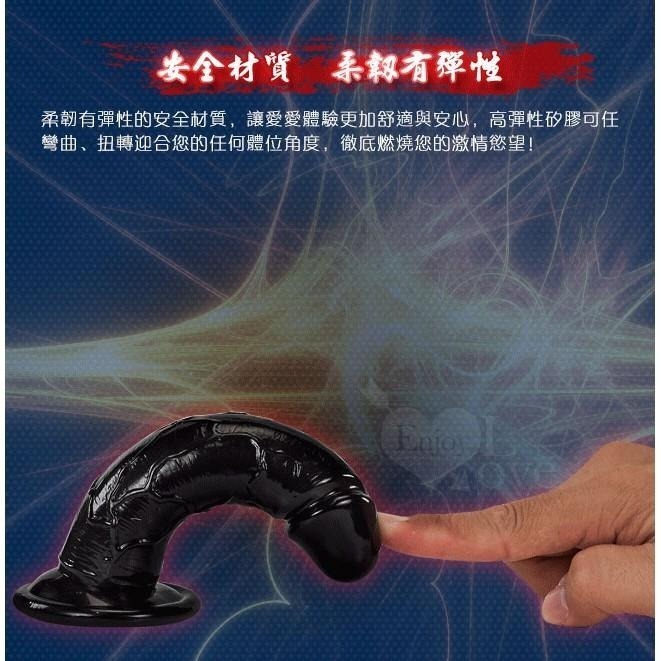 6.1吋 (全長15.5公分) 強力吸盤逼真老二 黑色/逼真按摩棒/老二按摩棒/陽具按摩棒★005375-細節圖5