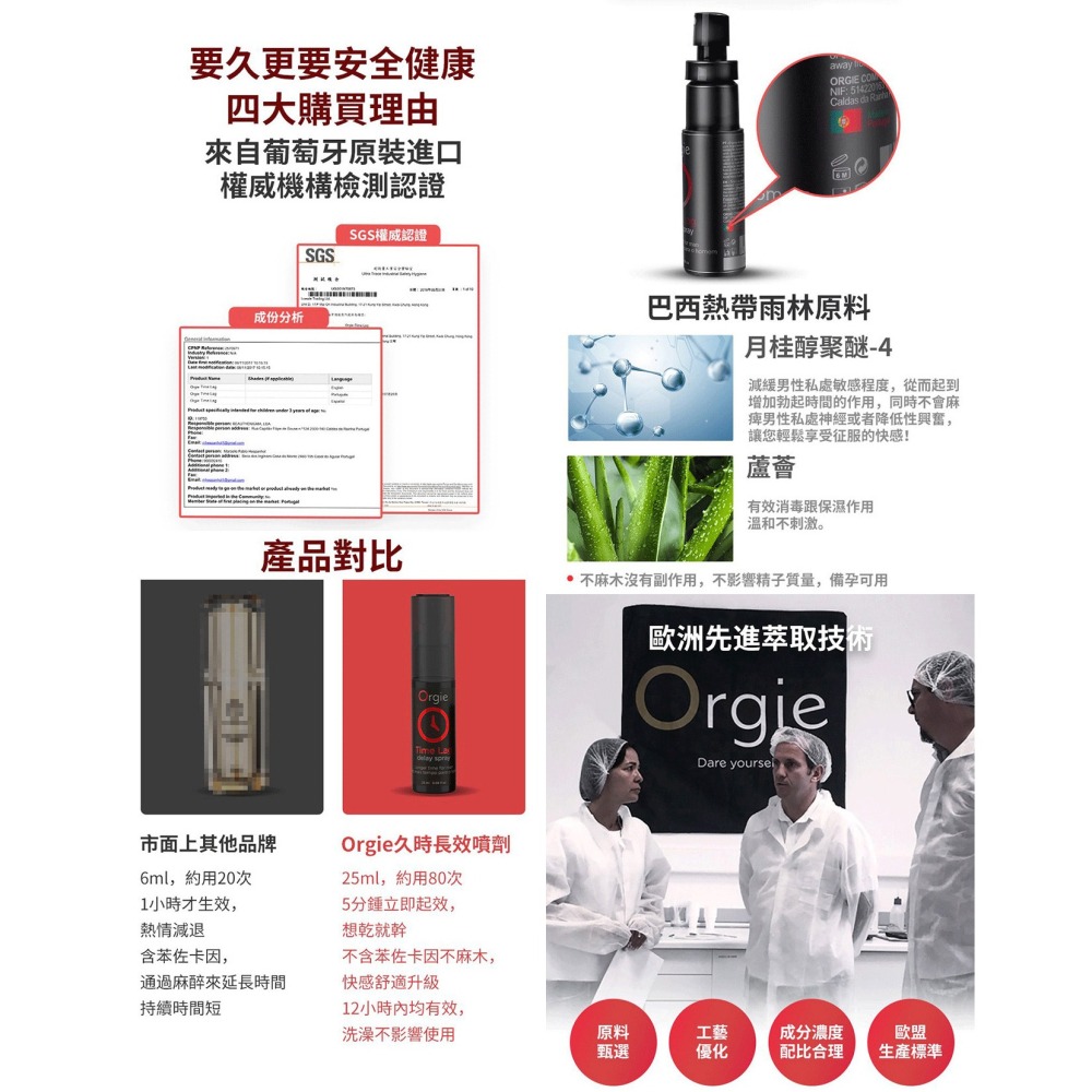 葡萄牙Orgie 男用久時長效噴霧劑【25ml】延時噴霧 延長射精時間 久戰不麻持久噴劑 情趣用品 002610-細節圖6