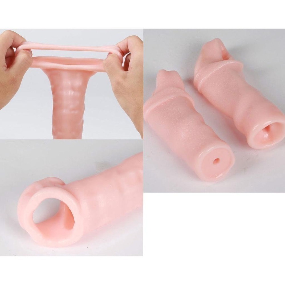 大小鋼砲玉莖加長套/鎖精加粗加長套/男性強精持久套環/陰莖增長增粗套/陽具老二加長加粗套/陰莖束精鎖蛋套 004315-細節圖7