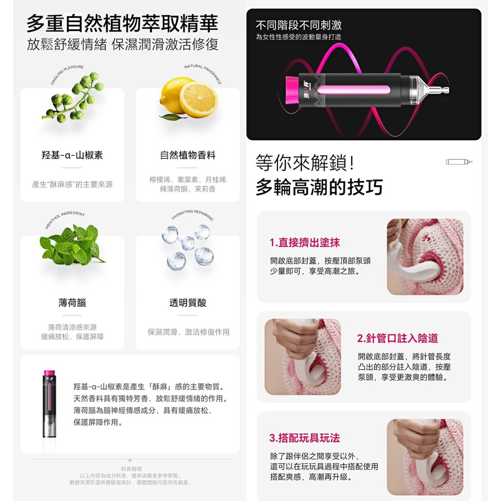 涉井 激爽瞬潮高潮液【10ml】快速激活慾望 G點酥麻跳動 女性情趣提升敏感度高潮凝露 陰蒂刺激潮吹潤滑液劑002366-細節圖7