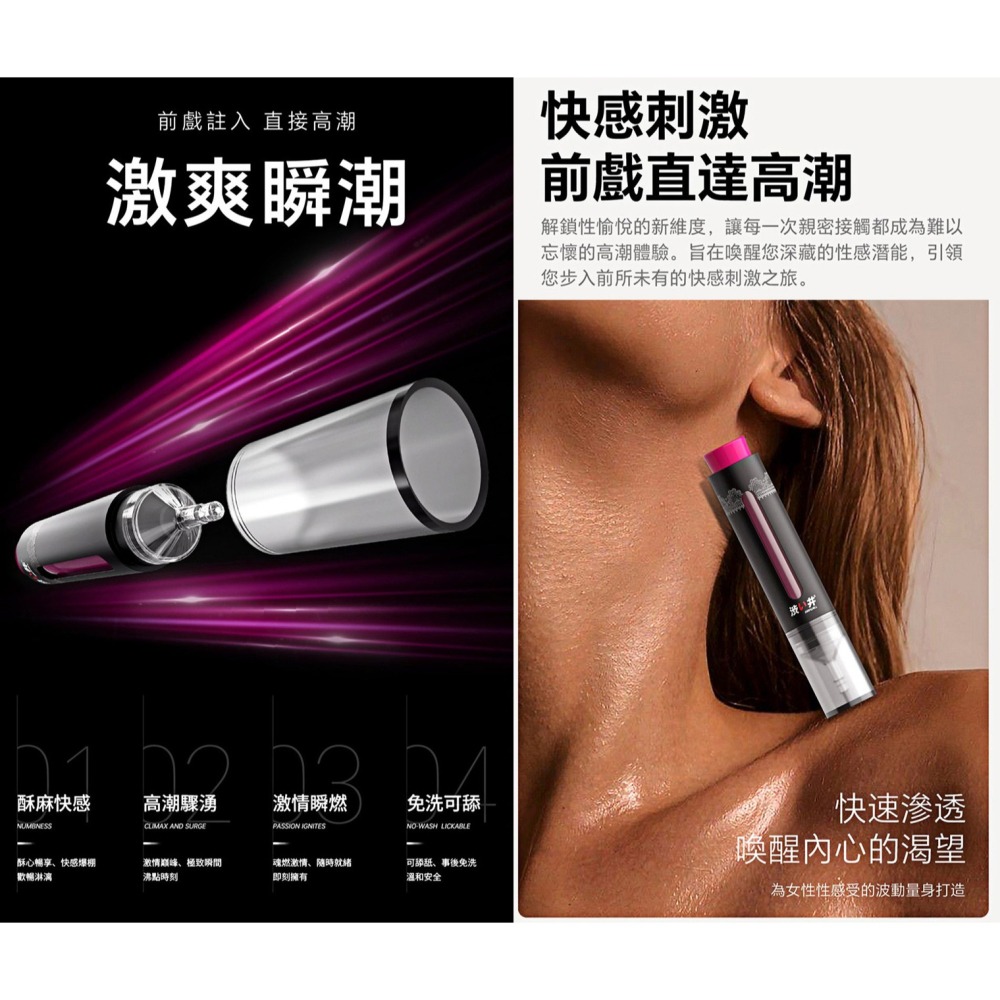 涉井 激爽瞬潮高潮液【10ml】快速激活慾望 G點酥麻跳動 女性情趣提升敏感度高潮凝露 陰蒂刺激潮吹潤滑液劑002366-細節圖9