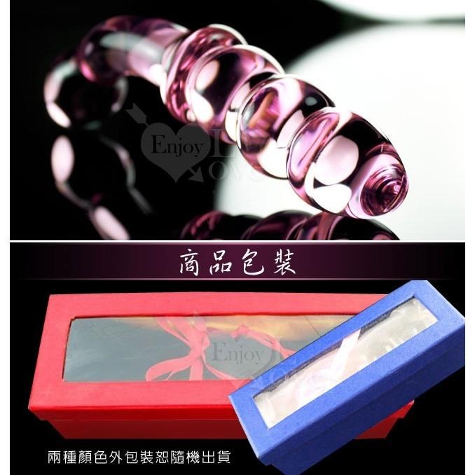 冰晶粉瑩玻璃按摩棒 (雙頭可用) 前陰後庭水晶玻璃棒 情趣用品 成人玩具 男女用自慰器 003019-細節圖4