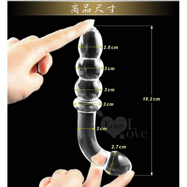 G點葫蘆棒‧橢圓頭連珠水晶玻璃棒 雙頭可用)【003040】-細節圖3