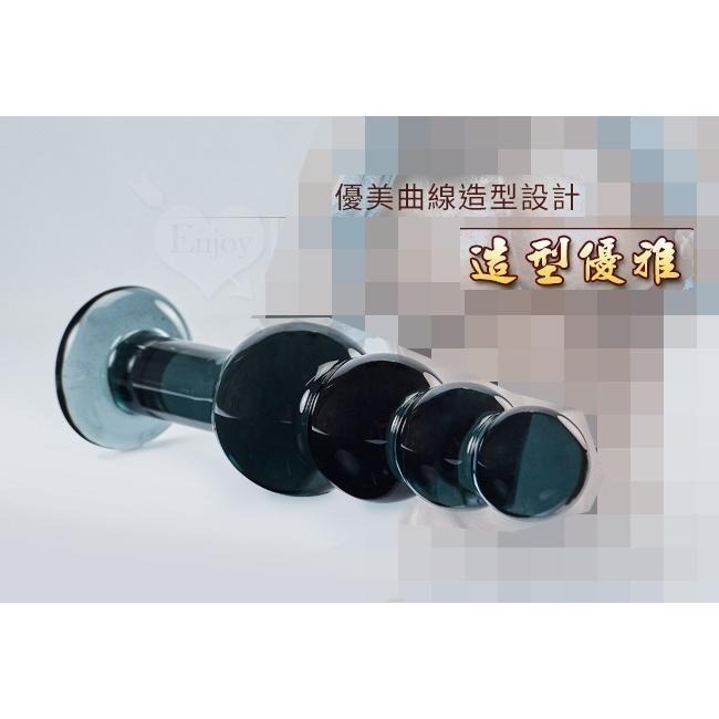 黑色寶塔‧冰晶玻璃連珠連環砲後庭肛塞【003007】-細節圖2