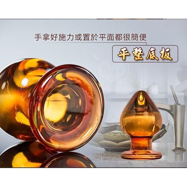 金色水晶玻璃後庭塞 拳交後庭擴張肛塞棒 肛交用品 屁眼菊花塞 情趣用品 男女同志用品 003009-細節圖4