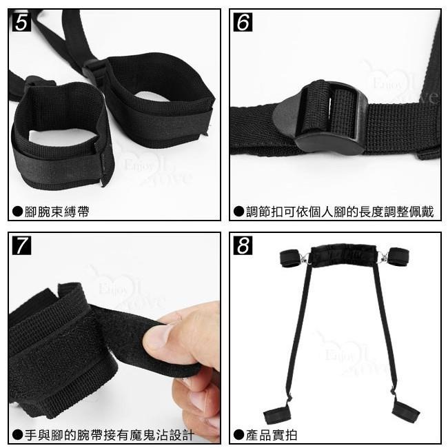 【性虐】掛脖雙手綁帶+張腿束縛帶/SM道具/SM用品/SM刑具/性虐待/SM調教/SM束縛★001162-細節圖3