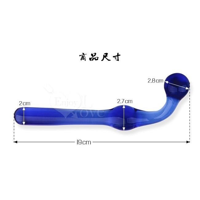 水晶冰晶玻璃❤前端圓潤雙球圓滑肛門陰道鈎❤男女通用【男前列腺開發器】情趣用品★002658-細節圖4