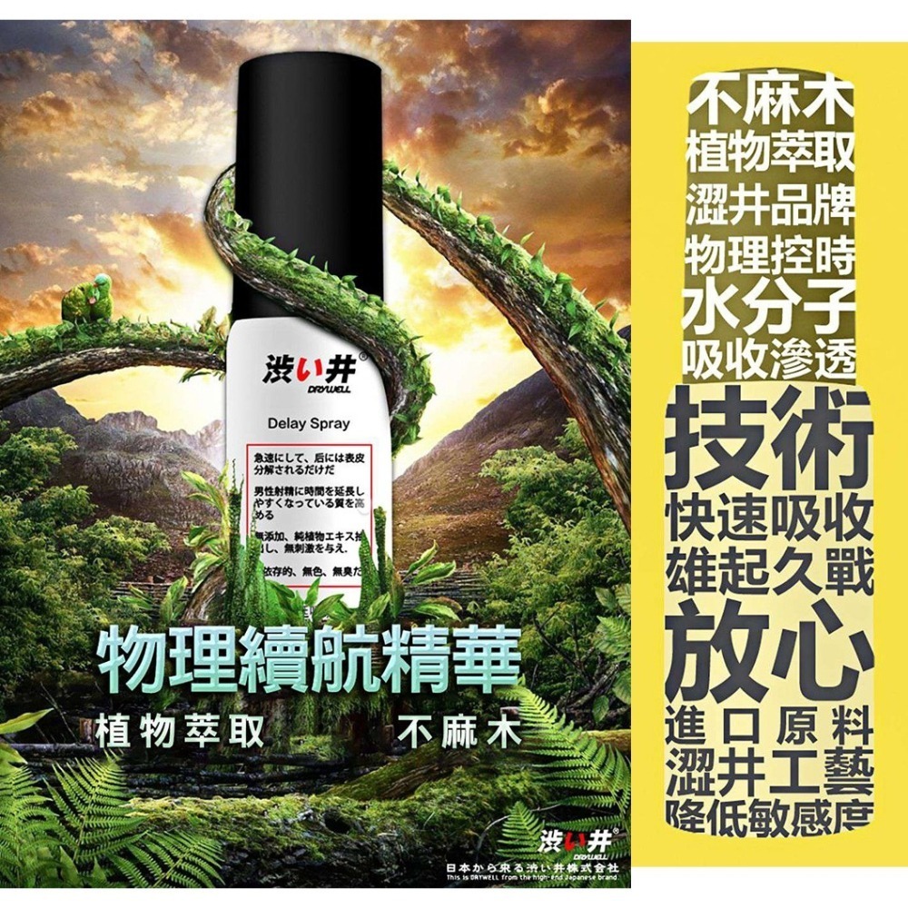 加強款【15ML 超敏感專用款】男用久戰 戰狼噴劑 物理控時精華持久噴劑❤延緩射精 不含任何化學成分藥物★005806-細節圖2