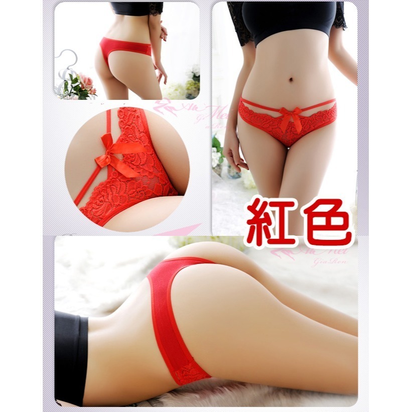 細帶蕾絲T字褲 蝴蝶結情趣丁字褲 低腰美臀美體 女生性感內褲 情趣內褲 性感睡衣 流行內褲 火辣誘惑-細節圖4