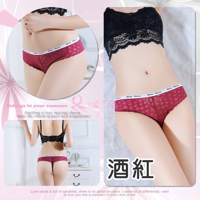 白底字母腰帶丁字褲 大花辦中腰T字褲 俏臀美臀丁字褲 女生性感內褲 小丁 情趣三角褲 情趣內褲-細節圖2