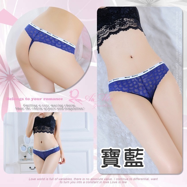 白底字母腰帶丁字褲 大花辦中腰T字褲 俏臀美臀丁字褲 女生性感內褲 小丁 情趣三角褲 情趣內褲-細節圖4