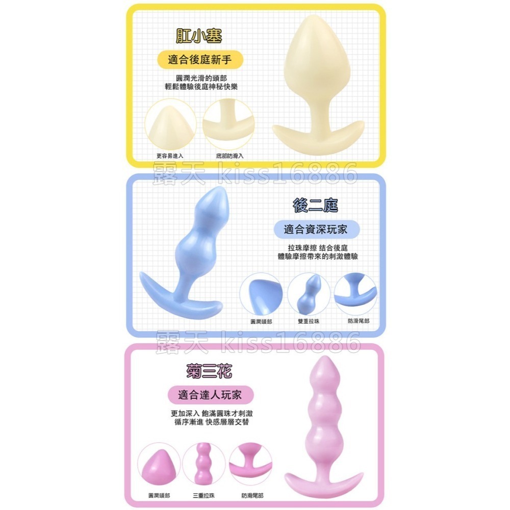 新萌軟Q 後庭小肛塞 後庭塞 肛門塞 拉珠棒 軟萌糖果可愛設計 小巧光滑 屁眼菊花肛交擴肛 滑順輕鬆推入 003615-細節圖10
