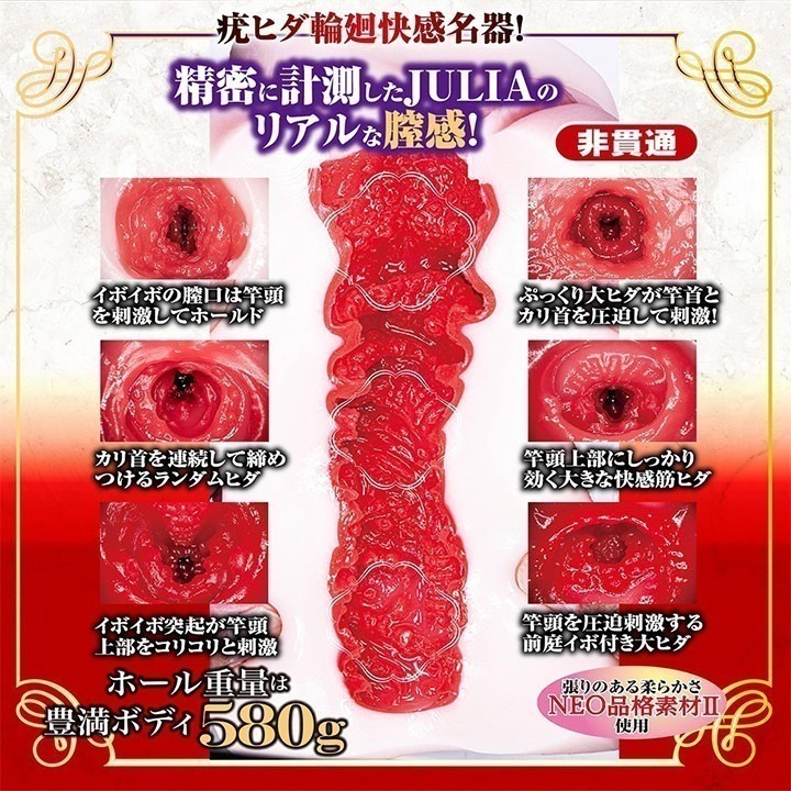 日本NPG 自慰器 新熟女の星【JULIA】AV女優飛機杯 名器 逼真私處陰部淫部倒模 肉疣扺突疣瘋狂刺激 003661-細節圖4