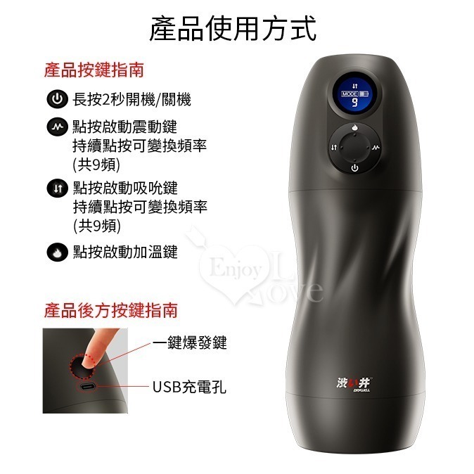 吮吸電動飛機杯 夾吸伸縮口爆男用自慰器 一鍵爆發強震激吮 顆粒紋路仿真穴道 恆溫加熱+語音耳機+USB充電 003571-細節圖8